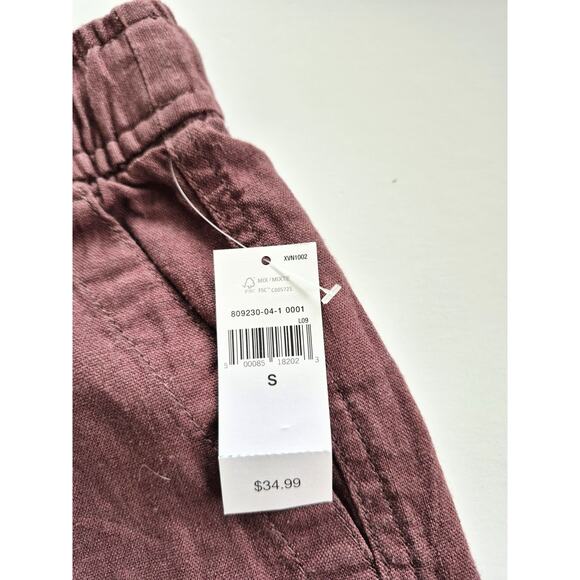 Gap Shorts Womens Size Small Linen Blend Peppercorn Pull On Pockets 3 In NWT - Picture 6 of 10